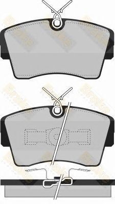 BRAKE ENGINEERING pa529 -  Комплект тормозных колодок, дисковый тормоз